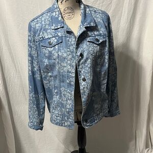 Croft & Barrow Blue Floral Jacket